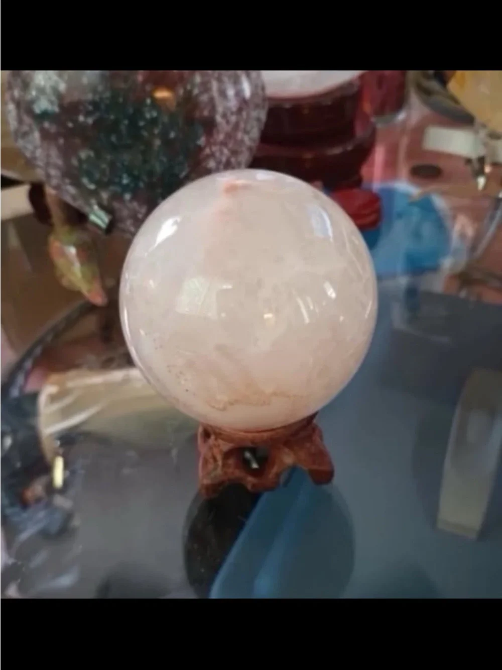 Pink amethyst sphere